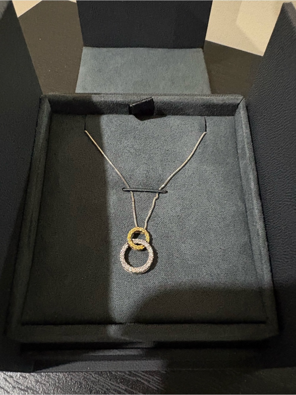 David Yurman Two-Tone Interlocking Circle Necklace